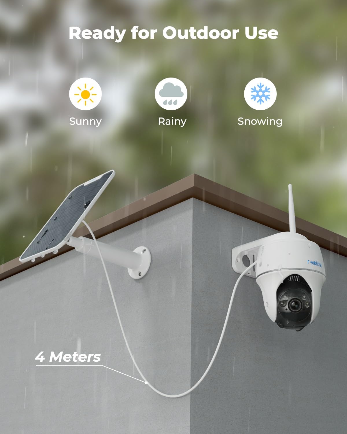 REOLINK First 4K Solar Security Cameras Wireless Outdoor, Argus PT Ultra+ 3W Solar Panel, 360° Pan Tilt Auto-Tracking, 8MP Color Night Vision, 2.4/5 GHz Wi-Fi 6, No Monthly Fee, Home Hub Compatible