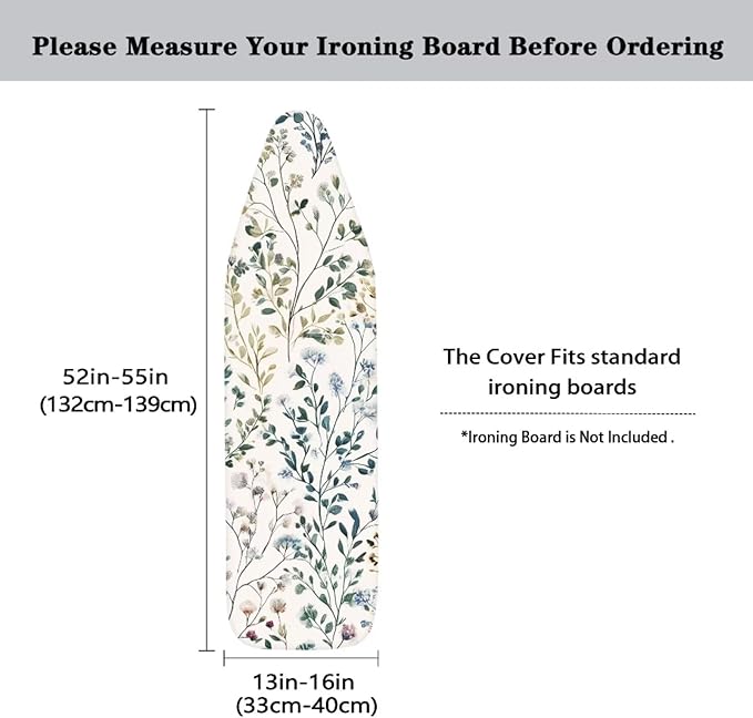 European Floral Print Ironing Board Cover 15X54''