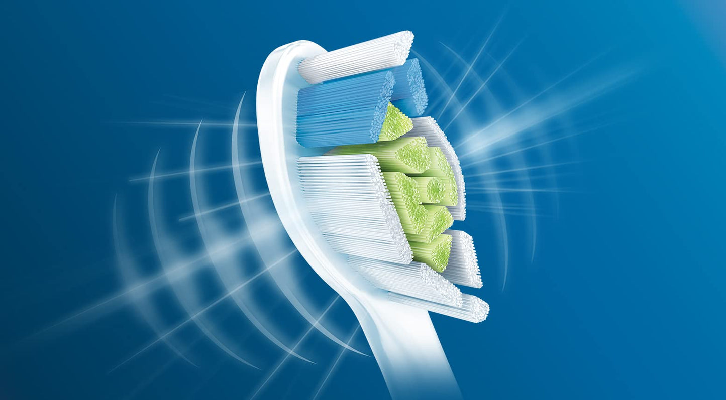 Philips Sonicare W DiamondClean - Genuine Replacement Electric Toothbrush Heads, White, 4 Pack One Year Supply, HX6064/65