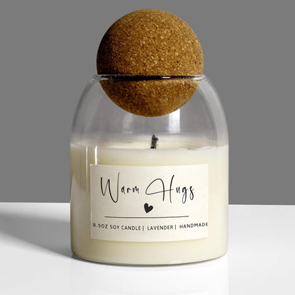 House Warming Gifts New Home，Housewarming New Home Gift Ideas for Women Men Neighbor | Soy Wax, Long-Lasting 60-Hours, Lavender (Warm Hugs)