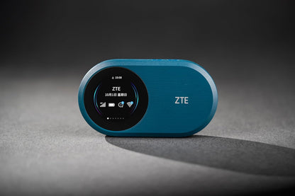 ZTE U10S Pro Blue, 4G+LTE Mobile Wi-Fi 6, unlocked low-cost portable travel WiFi, connects 32 Devices, 3000mAh 10hr Battery life, roams on all world networks, no configuration required