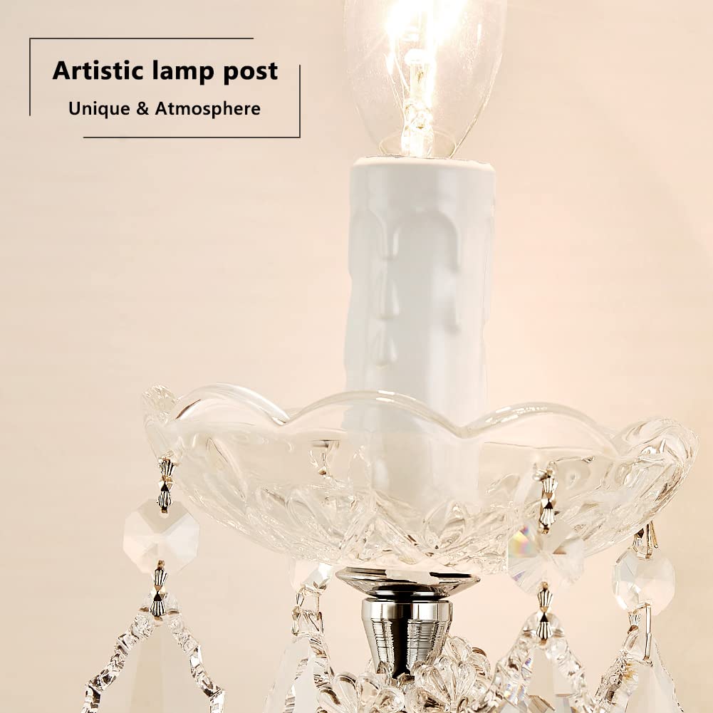 TMAFON Crystal Wall Lights, Modern Sconces - Brilliant 2 Light Maria Theresa Wall Lamp Light Fixtures, Wall Mounted Lamp for Bedroom, Living Room, Bedside, Corridor