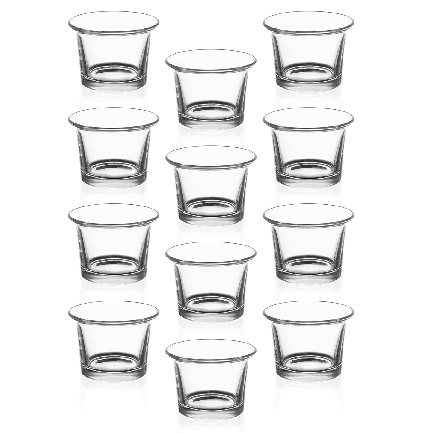Royal Imports Candle Holder Hanging Oyster Votive Tealight Glass for Wedding, Birthday, Holiday & Home Decoration, Set of 12