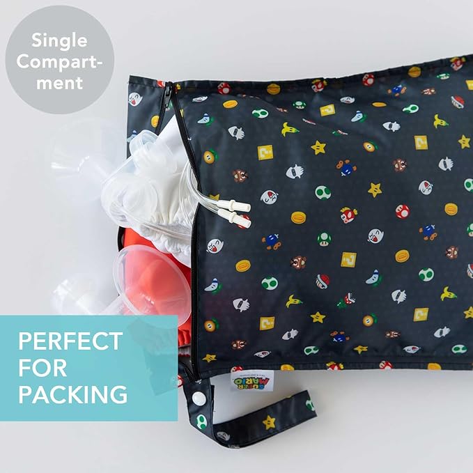 Bumkins Waterproof Wet Bag for Baby, Swim Suit, Cloth Diapers, Pump Parts