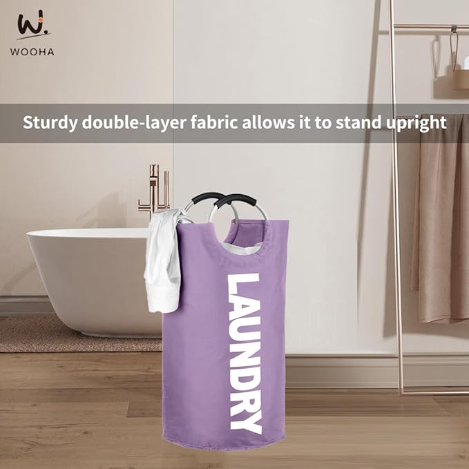 WOOHA Laundry Basket, Laundry Hamper, Collapsible Folding Clothes Hamper