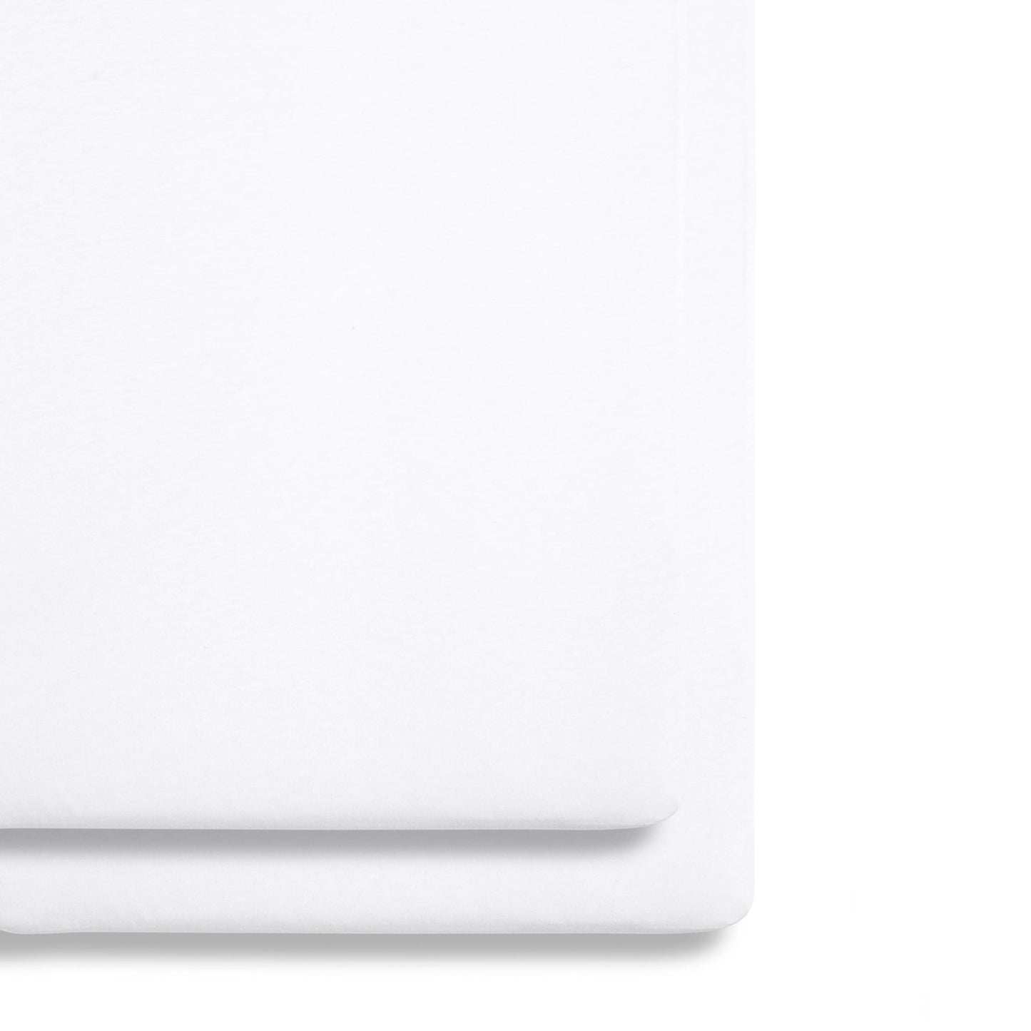 2 Pack Crib Fitted Sheets 44 x 80cm – White – Light, Breathable & Luxurious Jersey Cotton Made to Last & Designed to Fit SnüzPod Bedside Cribs
