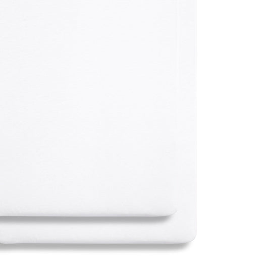 2 Pack Crib Fitted Sheets 44 x 80cm – White – Light, Breathable & Luxurious Jersey Cotton Made to Last & Designed to Fit SnüzPod Bedside Cribs