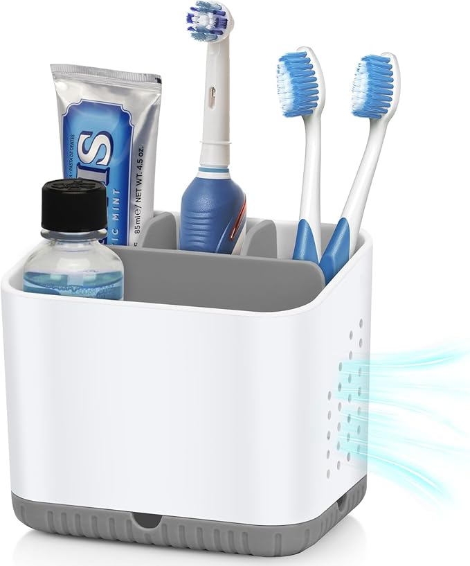 Toothbrush Holders for Bathrooms, Kids Electric Toothbrush and Toothpaste Holder