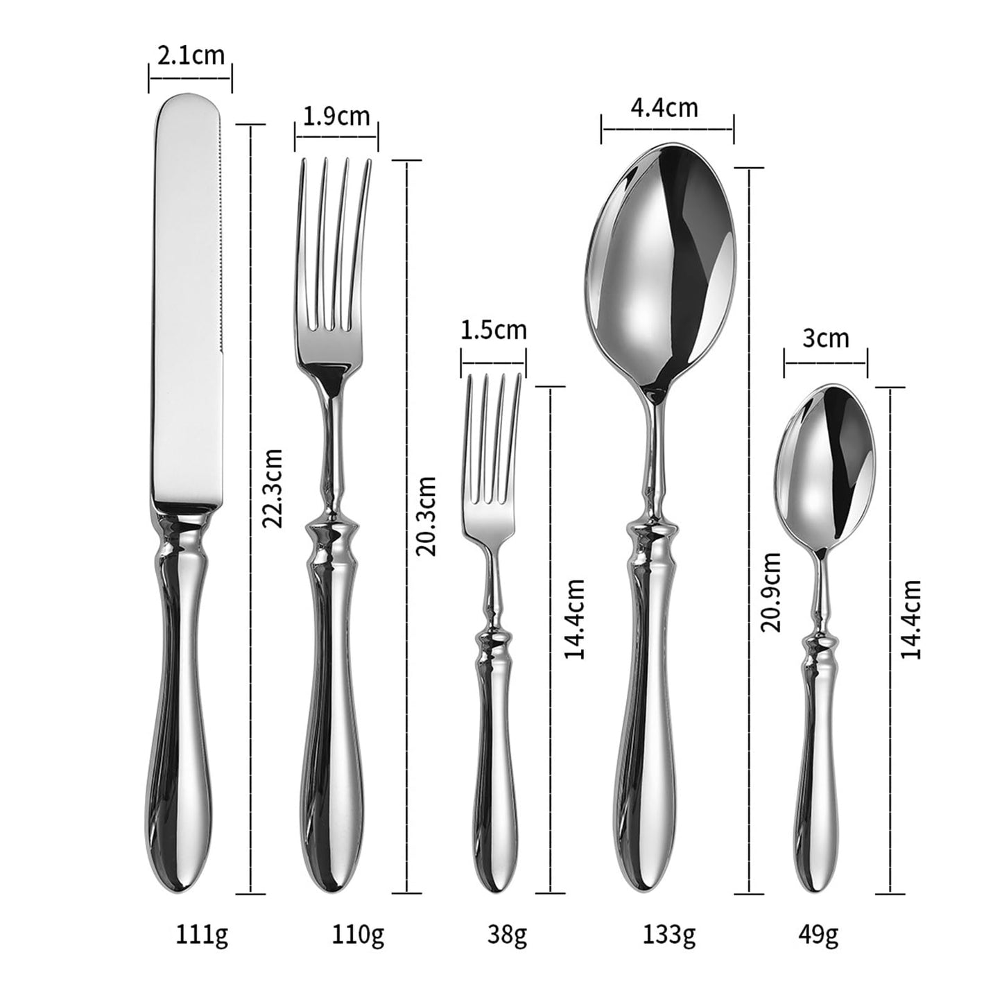 36-pcs Silverware Set with Shell-shaped spoons Cutlery Flatware for 6 Utensils 18/10 Stainless Steel Flatware Sets Utensil Premium Spoons Knife Fork for Kitchen Restaurant Banquet Wedding Christmas
