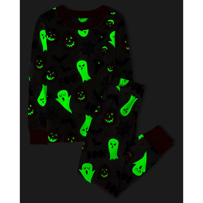 The Children's Place,Unisex Baby,and Kids, Sibling Matching, Holiday Pajama Sets, Cotton,Ghosts/Pumpkins Halloween,12 Months