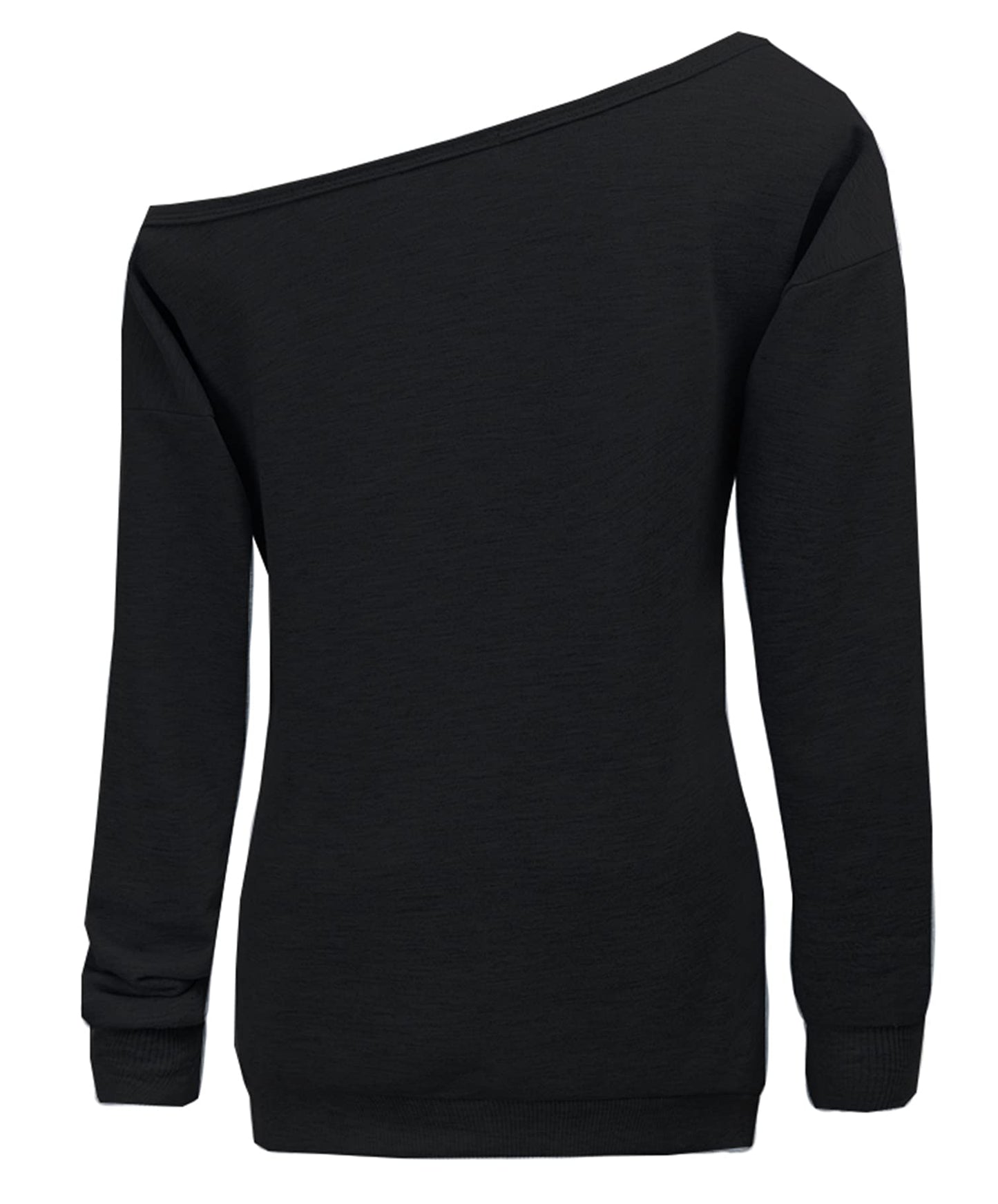 lymanchi Women Slouchy Shirts Halloween Pumpkin Long Sleeve Pullover Sweatshirts Black M