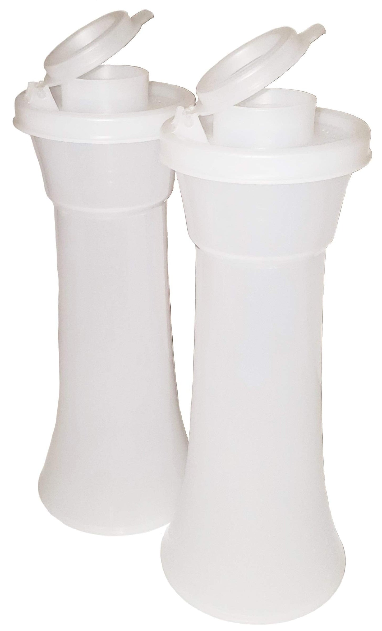 Tupperware Classic Sheer Tall Hourglass Salt and Pepper Shakers Set
