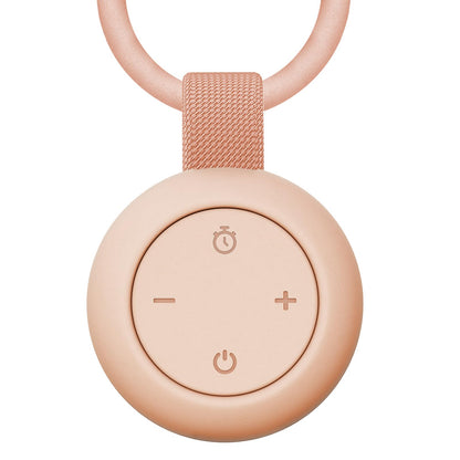 Portable Baby Sound Machine [White Noise for Babies Kids Adults][Timer Function][12 Soothing Sounds][Sleep Boombox] 15 Hours Battery Life, Travel,Registry,Gifts,Shower,Clips on Baby Stroller.Peach