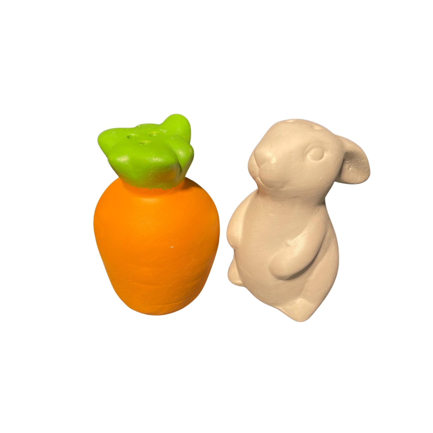 Easter Bunny and Carrot Salt and Pepper Shakers