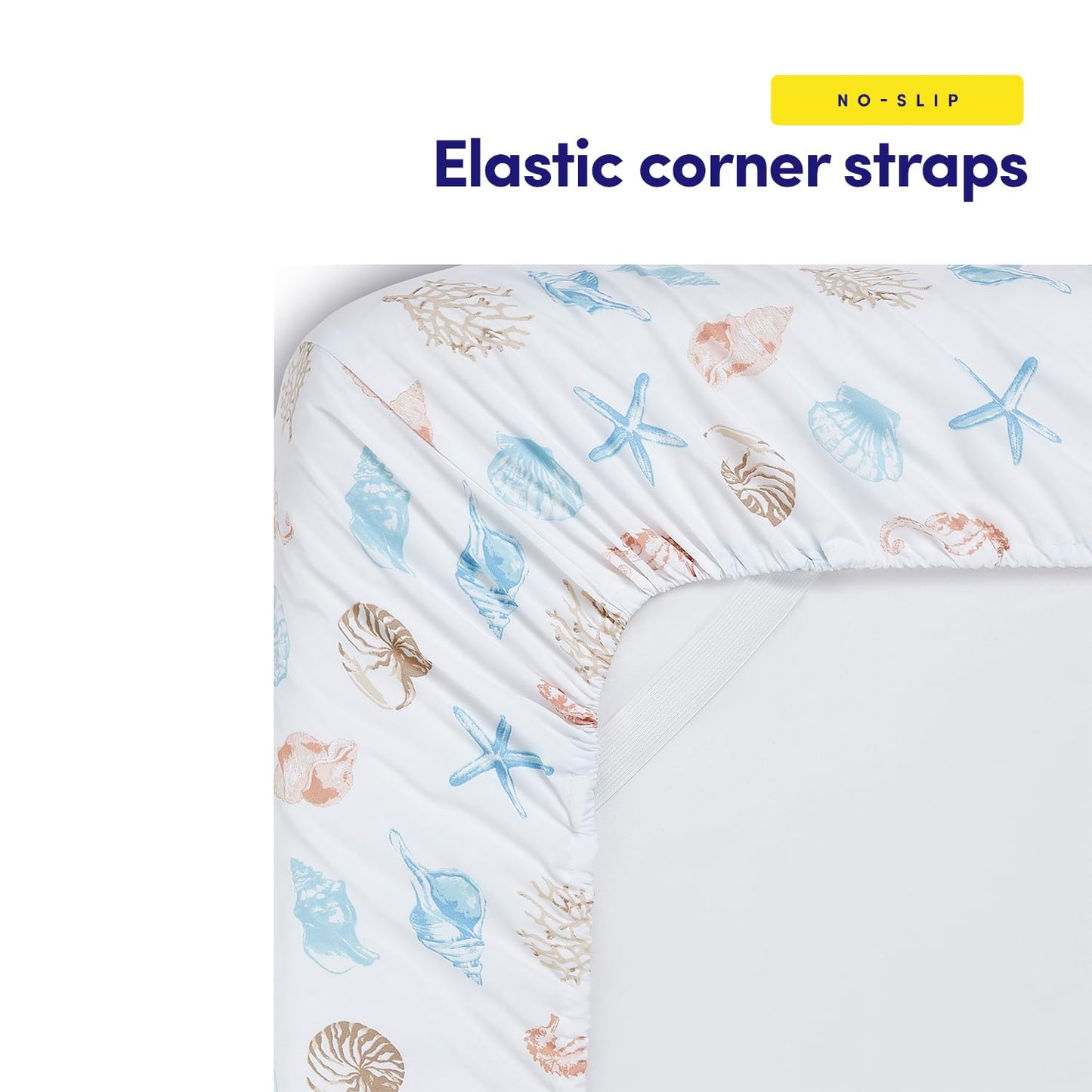 1500 Supreme Kids Bed Sheet Collection - Fun Colorful and Comfortable Boys and Girls Toddler Sheet Sets - Deep Pocket Wrinkle Free Soft and Cozy Bedding - Twin XL, Seashells