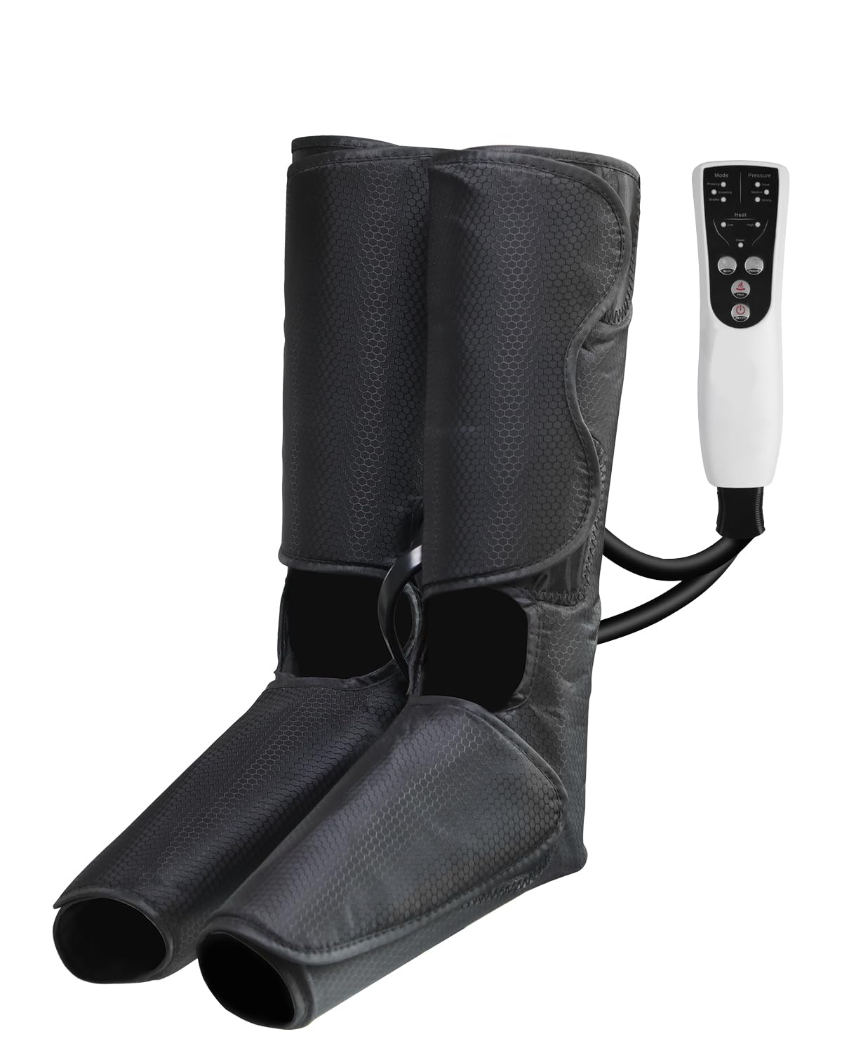 LINGTENG Air Compression Leg Massager with Heat, Leg Massager Simulates Kneading and Stroking of Tissues by Using an Inflatable Garment, Gifts for Women Men (Black)
