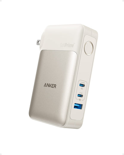 Anker GaNPrime Power Bank, 2-in-1 Portable Charger, 10,000mAh 30W USB-C Battery Pack with 65W Wall Charger, Works for iPhone 15/15 Plus/15 Pro/15 Pro Max/14/13, Samsung, Pixel, MacBook, Dell