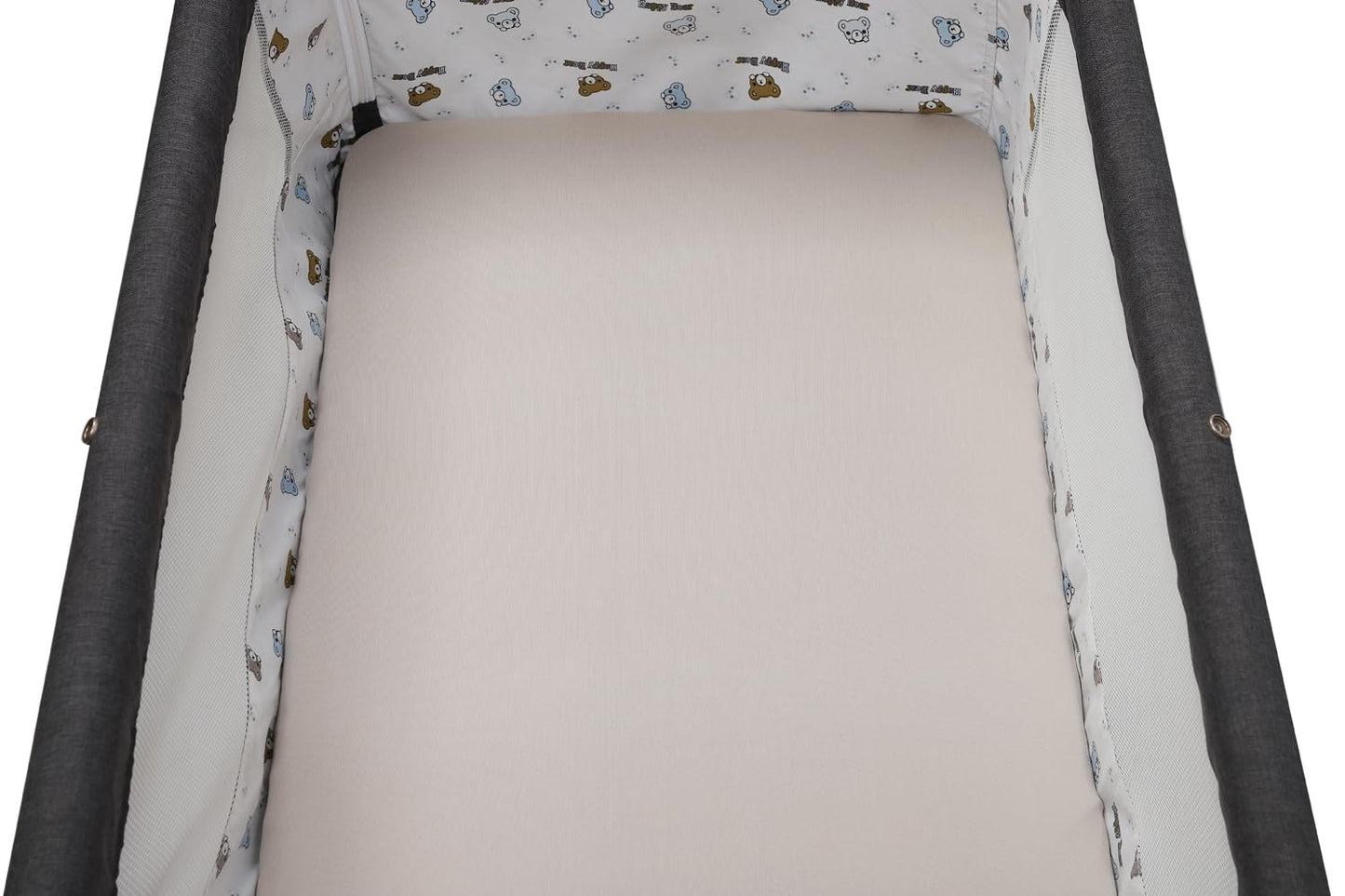 Tontukatu Stretchy Fitted Crib Sheets Set 2 Pack Portable Crib Mattress Topper for Baby Girl Boy,Ultra Soft Jersey Material, Cream & Cloud
