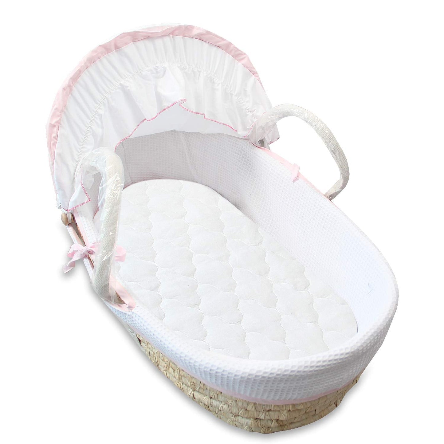 Waterproof Mattress Protector, Quilted Mattress Cover for Moses Basket Mattress & Silver Cross Stroller Bassinet Mattress, 2 Pack, Ultra Soft Surface, White