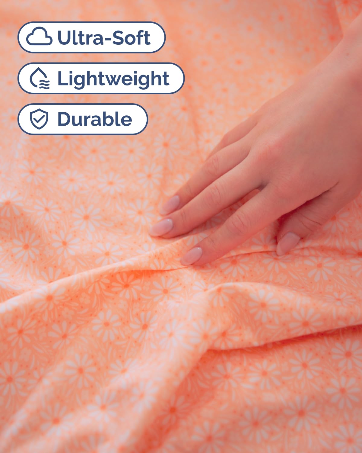 Floral Sheets - Pink & White Bed Sheet Set - 1 Flat, 1 Fitted & 2 Pillowcases w/ Deep Pockets - Comfy, Cozy, Wrinkle & Fade Free - Boho Botanical Bedding - Soft, Breathable & Cooling - Full Size Set