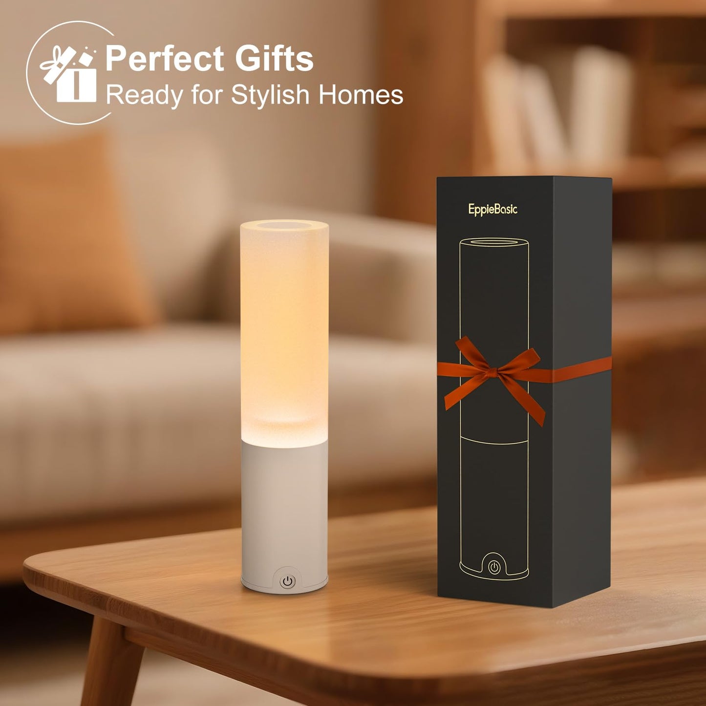 EppieBasic Cordless Table Lamp: 20H Battery Fast Charge - RGB Shower Lamp