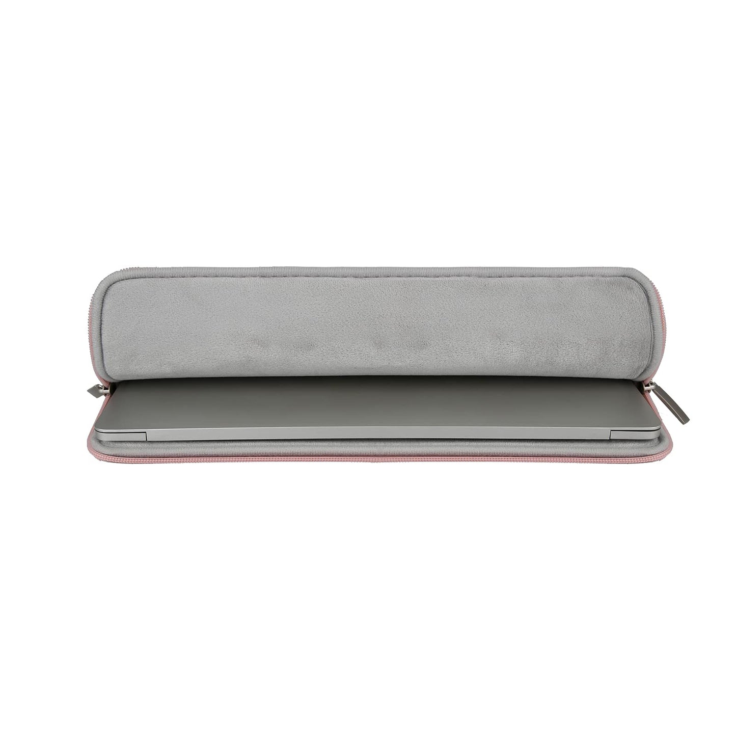 RAINYEAR 13 Inch Laptop Sleeve Soft PU Leather Case Water Resistant Padded Zipper Protective Carrying Bag Compatible with 13.3" Notebook Computer Chromebook Ultrabook(Pink)