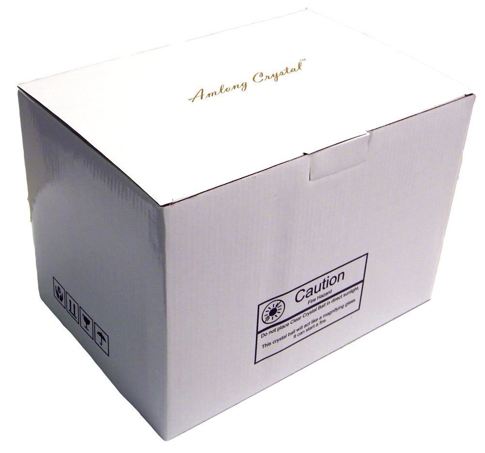 Amlong Crystal Crystal Ball 130mm (5 inch) Including Wooden Stand and Gift Package