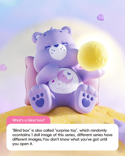 MINISO Care Bears Healing Planet Series Blind Box Soft Vinyl Toy Cute Mystery Animal Figurines, Collectible Surprise Gift Figure Model Random Design for Home Decor Birthday Gifts, Single Box