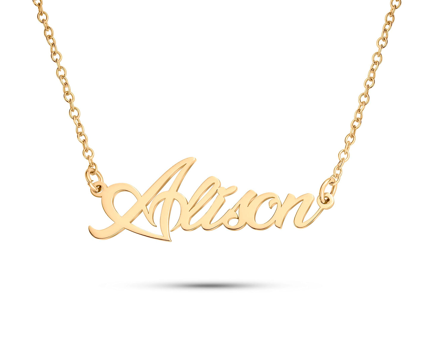 ZNA Jewels Personalised Name Necklace for Women - Customised Sterling Silver Dainty Heart Pendant, Elegant Jewellery Ideal for Birthday, Gifts for Women, Girls & Teens (925 Sterling Silver)