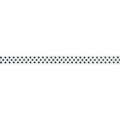 Offray 143252 5/8" Wide Grosgrain Craft and Decorative Ribbon, 9-Foot Spool, Black and White Polka Dots