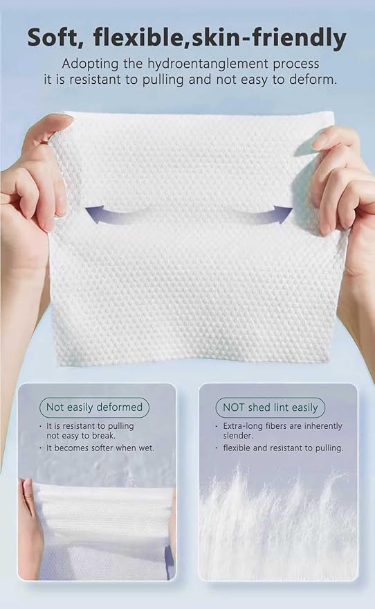 Disposable Face Towels, Biodegradable Dry Wipes