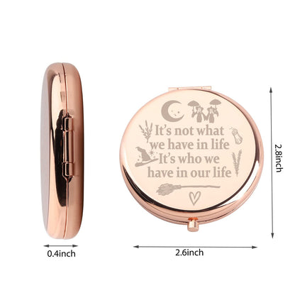 WUSUANED Witch Sister Makeup Mirror Practical Movie Inspired Mirrorr TV Show Fan Gift Magic Witch Gift Witchy Fans Gifts