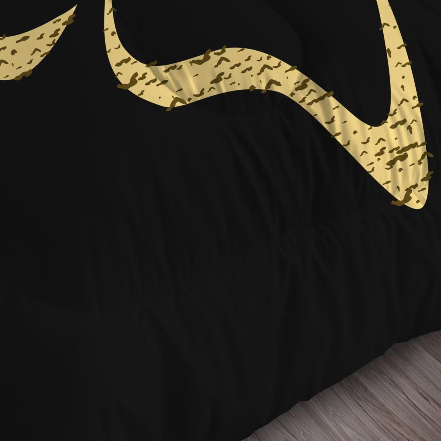DAZYFA Black and Gold Butterfly Comforter Set Full/Queen Size Luxury Bedding for Boys Girls Men Women Adults Modern Bedroom Decor Bet Set, 1 Comforter 2 Pillowcases