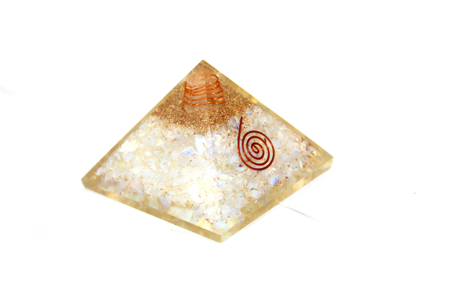 Jet International Jet Opalite Orgone Pyramid Approx 100-120 Grams Students Stress Relief Purification Free Crystal Therapy Booklet. Image is JUST A Reference.