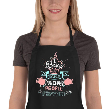 Saukore Funny Baking Aprons for Women Men, Cute Baking Gifts for Bakers, Kitchen Cooking Aprons with 2 Pockets, Birthday Thanksgiving Christmas Apron Gift for Wife Mom Sister Daughter Grandma