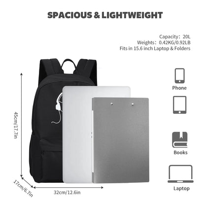 SAMIT Luminous School Bag Anime Backpack Boys Rucksack Cool Bookbag Laptop Backpack Lightweight Casual Daypacks with USB Charging Port and Pencil Case for Unisex Kids