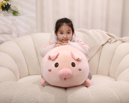 YESGIRL 20.5 inch Super Soft Pig Plush Pillow, Adorable Stuffed Animal Toy, Chubby Kawaii Pig Plushie for Boys Girls, Cute Room Decor Fat Animals Pillow, Kids Gifts for Birthday,Valentine,Christmas