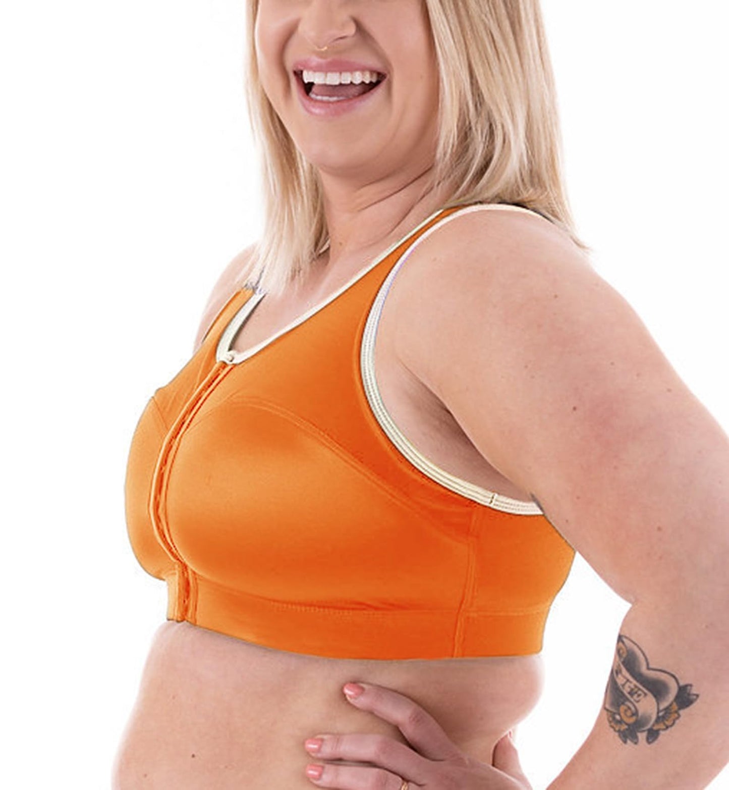 ENELL Women's Full Coverage Racerback Sports Bra (102) (US, Numeric, 3, Regular, Regular, Pumpkin Spice)