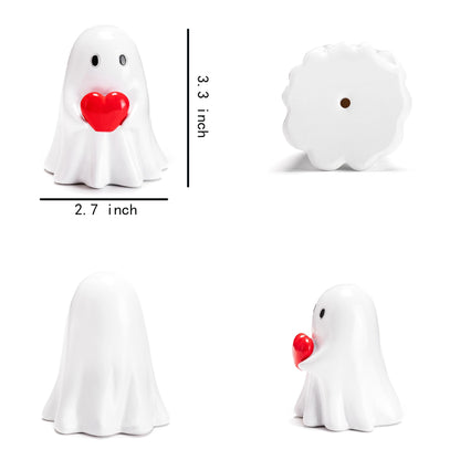 Halloween Ghost Figurine 3pcs Resin Ghost Spooky Statue Set Quirky Gifts Small Figurines for Halloween Party Tabletop Desk Home Decor