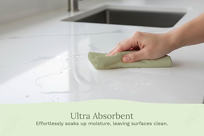 Organic Cotton Sage Flour Sack Kitchen Towels