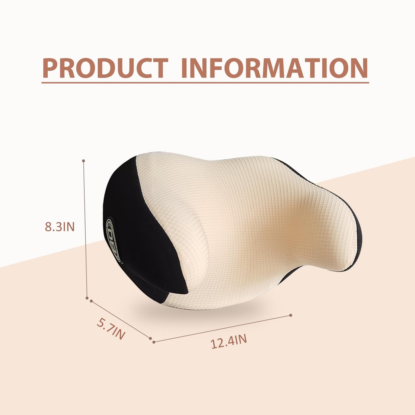SPRFUFLY Make Relaxing Car Headrest Pillow, Car Pillow for Driving with Adjustable Strap, Breathable Removable Cover & Ergonomic Design - Softness Travel Car Neck Support Pillow(Black, 1PC)