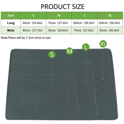 EASTLION Washable Dog Mat,Non-Slip Reusable Puppy Pads for Dogs,Super Absorbent Waterproof Dog Mat Pee Pads for Dogs for Indoor Outdoor Car Travel for Dogs,Cats(39.3x27.5 inch 1 PCS) L-Grey