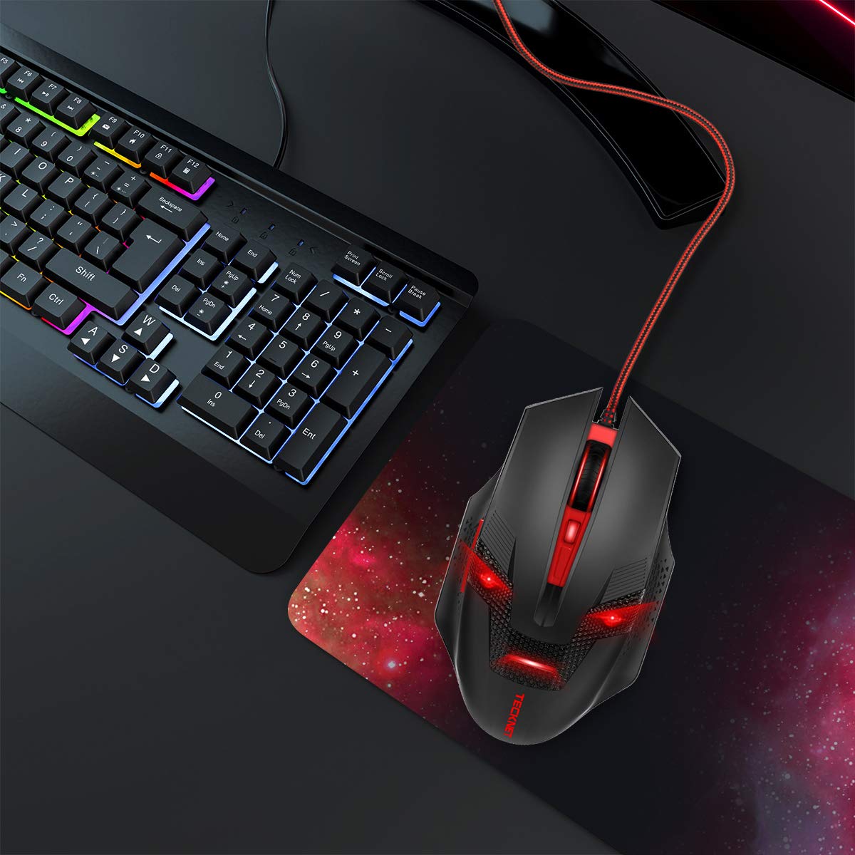 TECKNET Wireless Mouse-USB Ergonomic Optical Cordless Mouse with 8 Buttons,24-Month Battery Life,High-Precision 5 Adjustable DPI for PC/Mac/Laptop