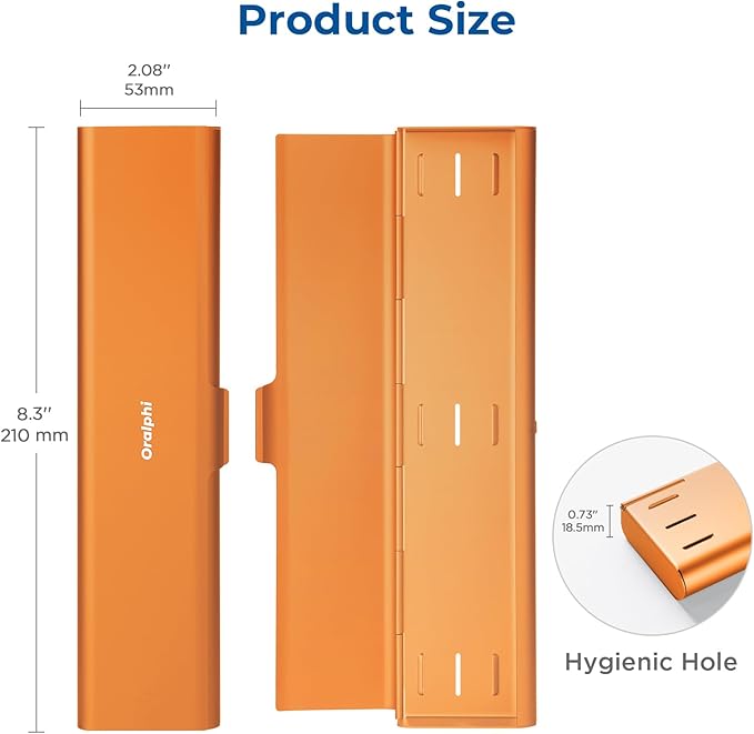 Wider Aluminum Toothbrush Travel Case, Portable Travel Toothbrush Holder