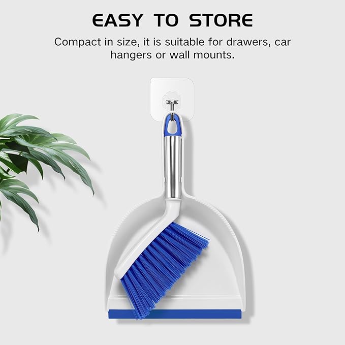 NACENA Mini Broom and Dustpan Set, Small Dust Pan and Brush Set