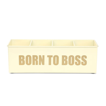 DUDKI Home Present Desk Organiser 4 compartments Decorative Pen Pencil holder/Vanity Kit/Travel Box/Makeup Box/Cosmetic Box/Storage Box/knife Holder/Spoon Holder-Gift Office Desk Décor