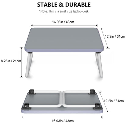 Lap Desks Laptop Tray for Bed or Couch,Portable Breakfast Serving Tray with Folding Legs,Foldable & Lightweight Mini Table, Laptop Stand for Working, Reading and Writing,Gray