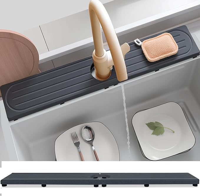 Fast Drying Stone Faucet Mat for Kitchen Sink