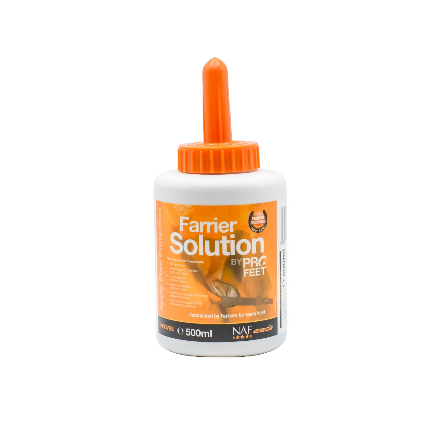 NAF Profeet Farrier Solution 500ml – Hoof Dressing for Horses – Nourishes, Protects & Strengthens Hooves – With Natural Oils & Antibacterial Agents – Easy Brush-On Application