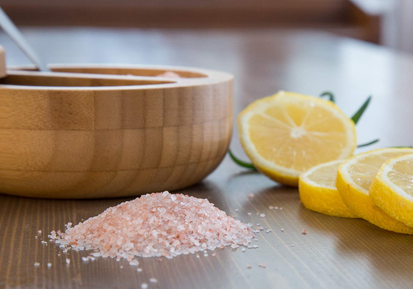 Relative Foods Salt Cellar -Bamboo Salt and Pepper Bowl with Magnetic swivel lid - Salt Container with Himalayan Pink Salt and Pepper Included - Perfect Salt Storage for countertop